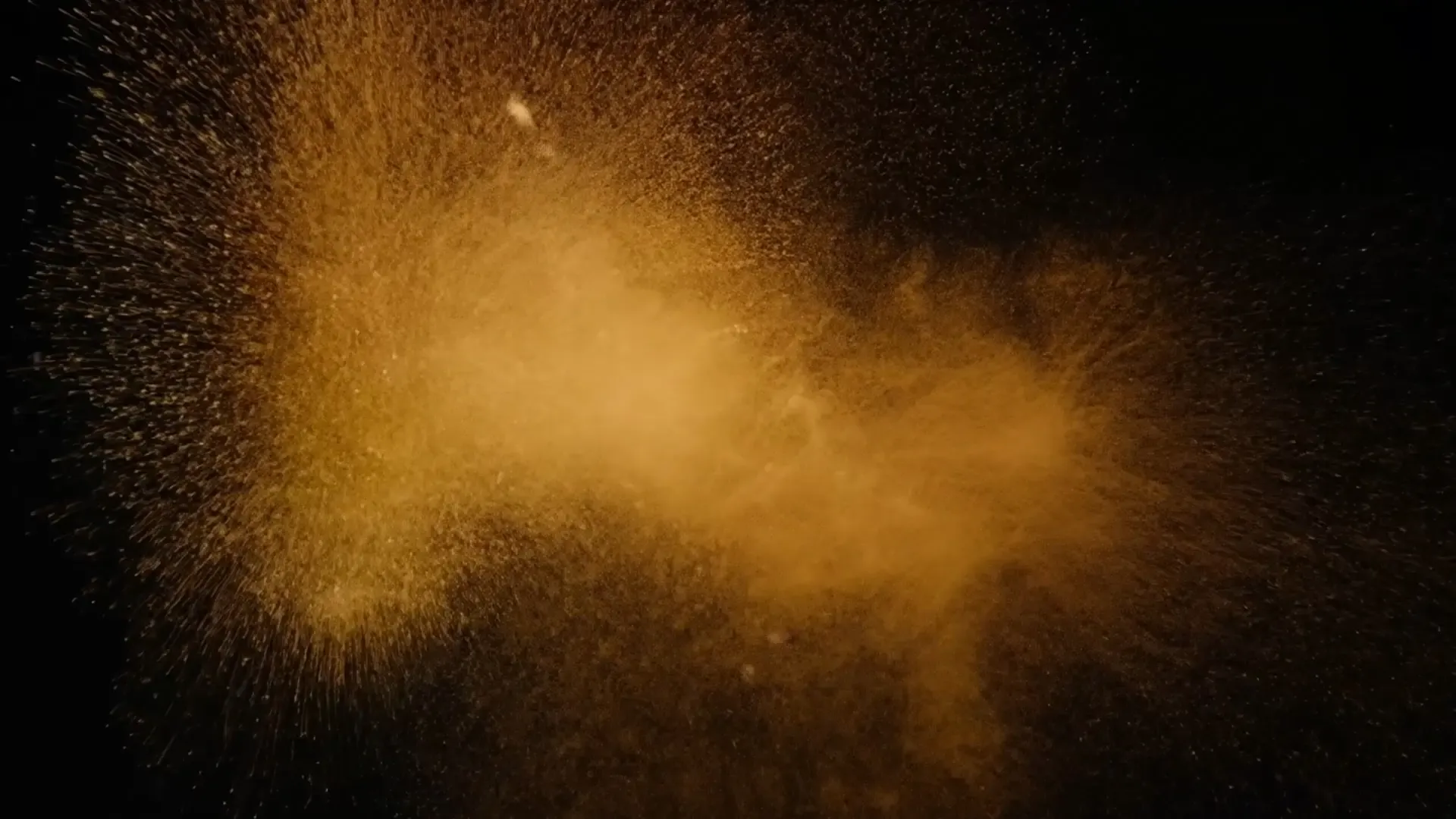 Golden Dust Particle Explosion Overlay for Cinematic Logo Animations